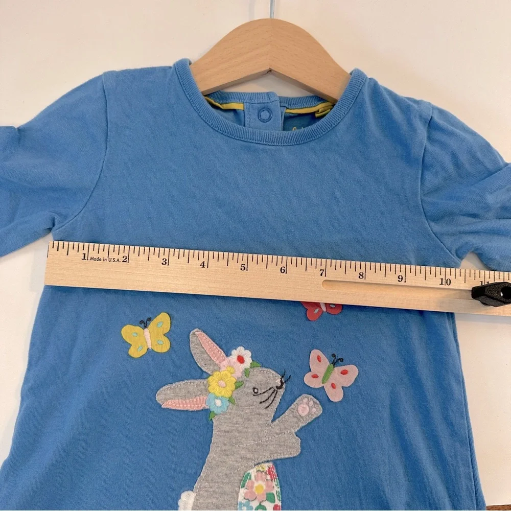 Baby Boden Spring Bunny Butterfly Appliqué Long Sleeve Cotton‎ Dress 12-18m 86cm